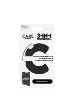 Apple iPhone 16 3-in-1 komplekt | Must Fashion Case ümbris, SAFE. ekraanikaitse PanzerGlass®️-ilt, kaamerarõngad (Hoops for Cameras)