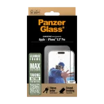 Apple iPhone 16 & 17 Pro Black Aluminium Frame Screen Protector Panzer Glass