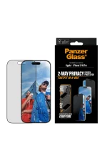 Apple iPhone 16 & 17 Pro Ultra-Wide Fit ar FastFit In-a-Box sistēmu privātuma ekrāna aizsargs Panzer Glass - Image 3