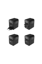 Prio Global Travel Adapter 25W USB-C & 18W USB-A Ports, Black - Image 3