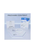 Prio USB-A to USB-C Cable, 3A, 2m, White - Image 3