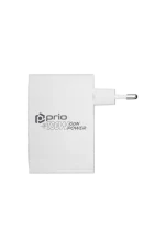 Prio strāvas adapteris GaN Power, 3x 100W USB-C + 30W USB-A, balts - Image 5