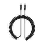 NovaNL SpeedCharge Spiral USB-C to USB-C Cable, 60W, 1.5m, Black