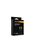 NovaNL SpeedCharge Spiral USB-C to USB-C Cable, 60W, 1.5m, Black - Image 2